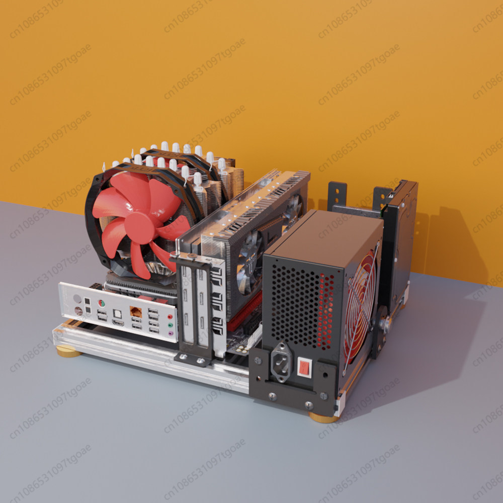 Chassi de PC em alumínio abert - Aluminum Open Frame Test Bench Water Cooling avaliação e preço