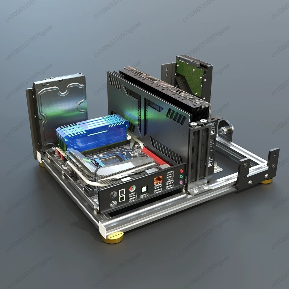 Chassi de PC em alumínio abert - Aluminum Open Frame Test Bench Water Cooling avaliação e preço