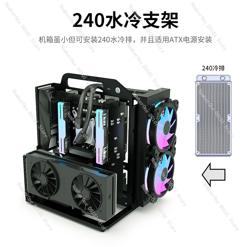 Chassi de Alumínio para Placa  - Aluminum Open Frame Test Bench Water Cooling avaliação e preço